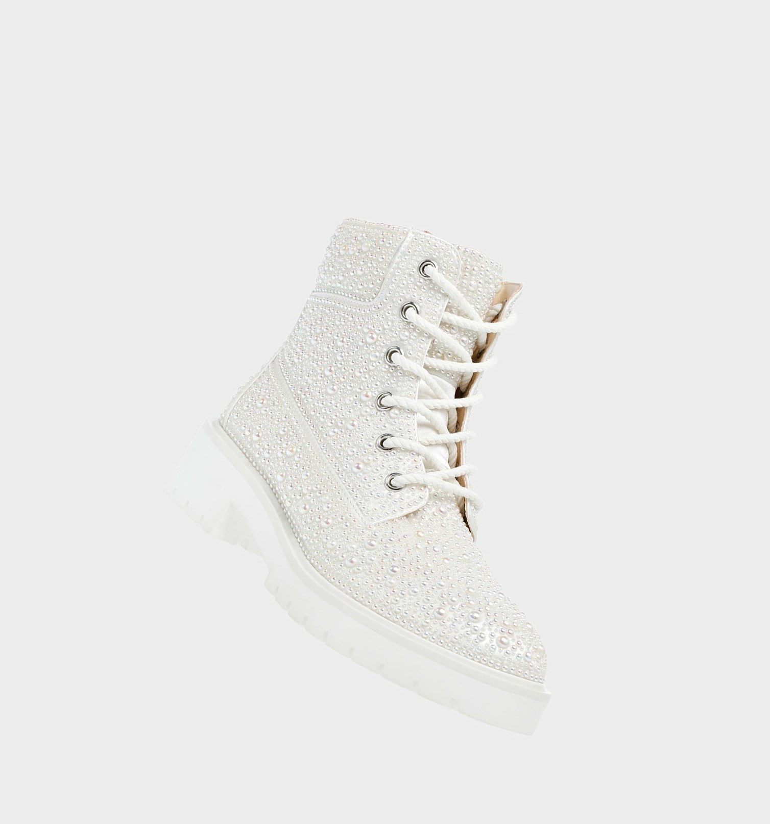 White Women's Betsey Johnson Sb-hudsn Boots & Booties | VNZHBEJ-92