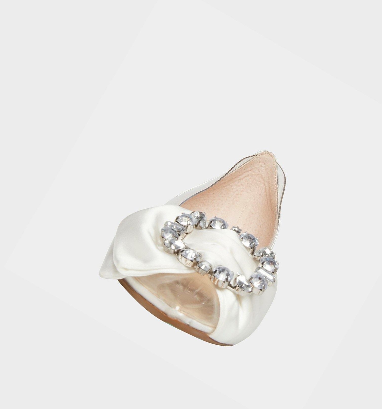 White Women's Betsey Johnson Sb-nelie Flats | ZHKIVSX-34