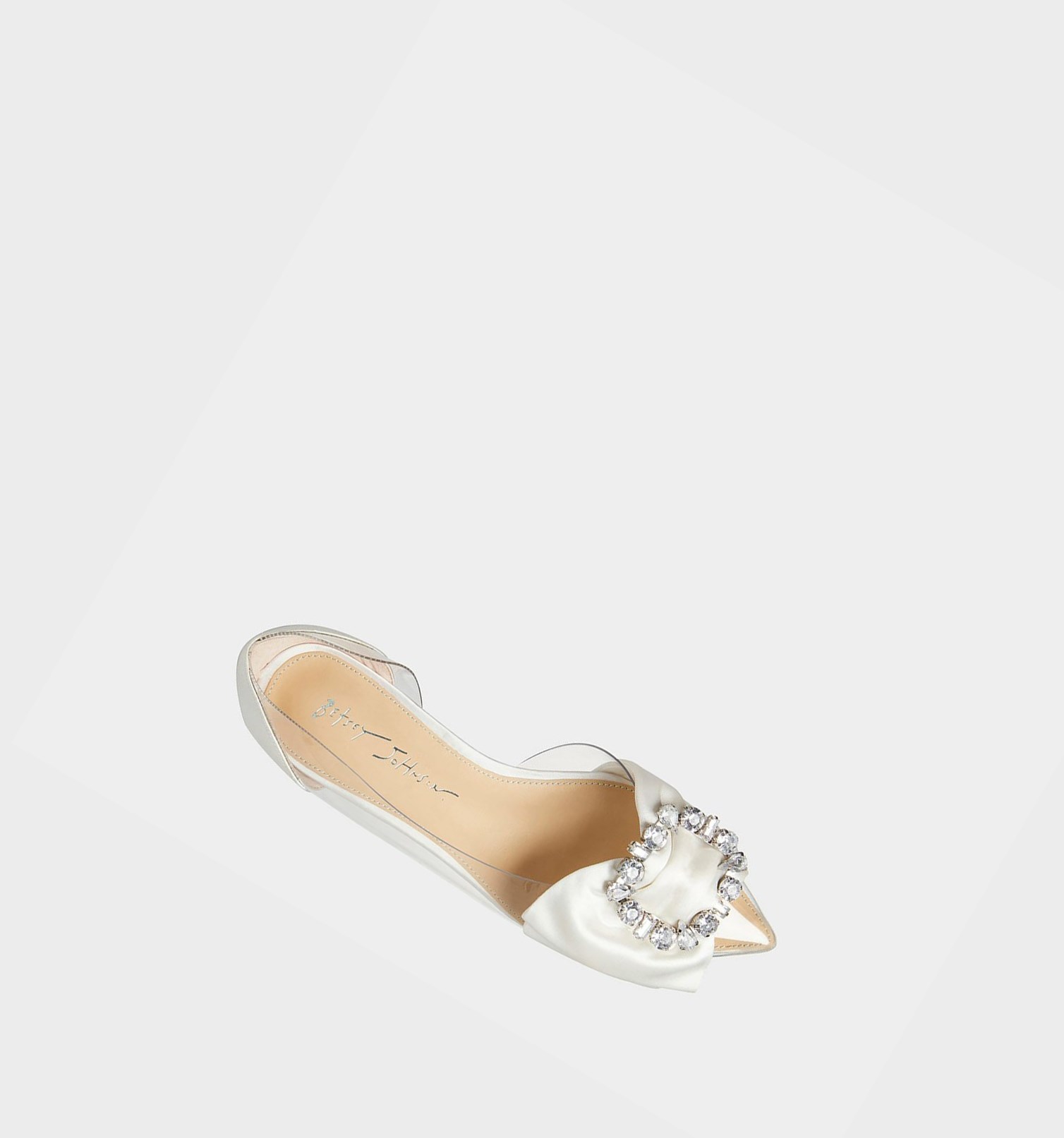 White Women's Betsey Johnson Sb-nelie Flats | ZHKIVSX-34