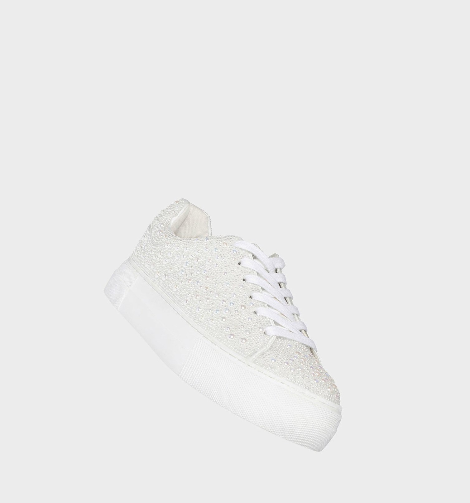 White Women's Betsey Johnson Sidny Sneakers | BPRDZOX-95