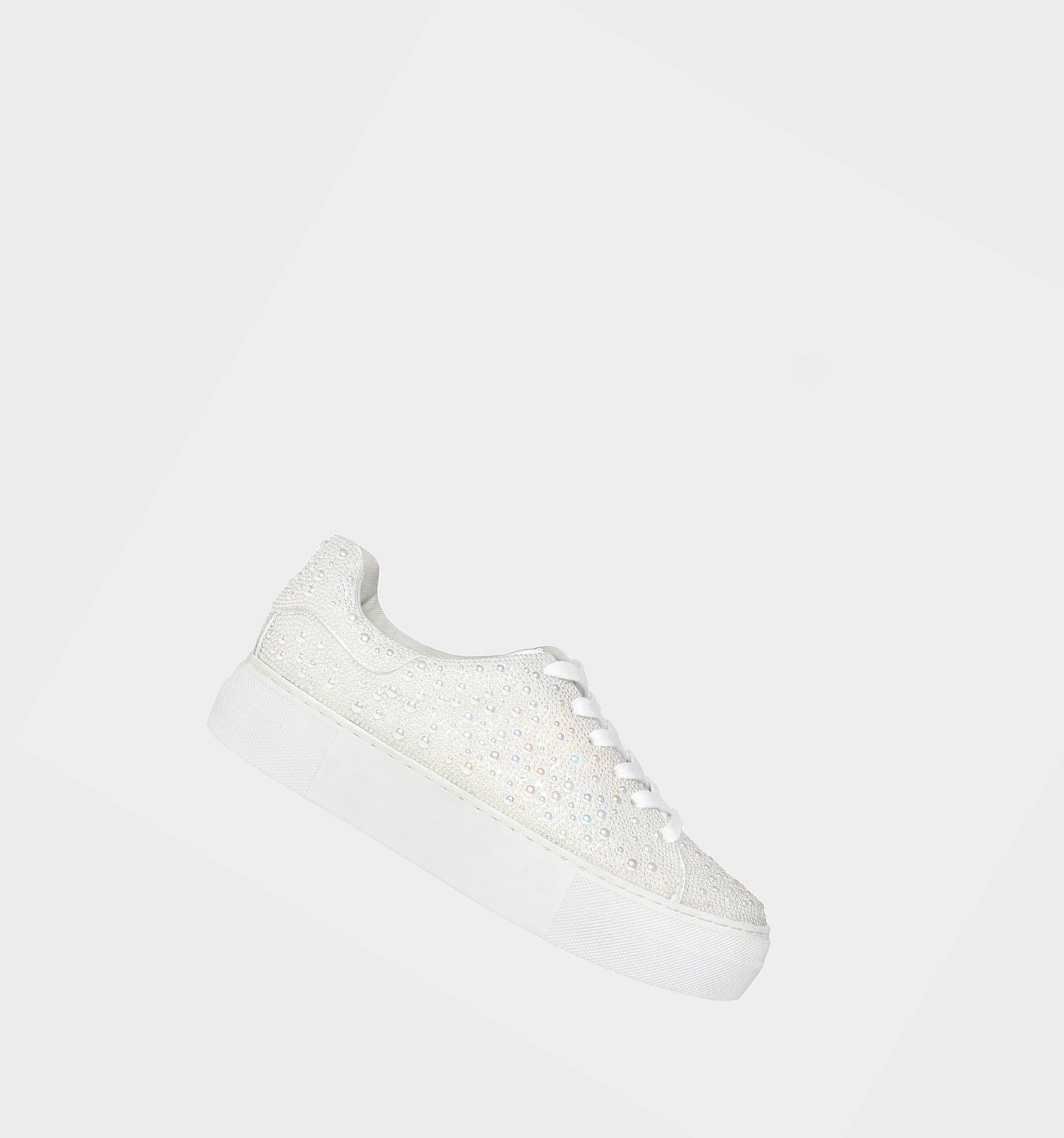 White Women\'s Betsey Johnson Sidny Sneakers | BPRDZOX-95