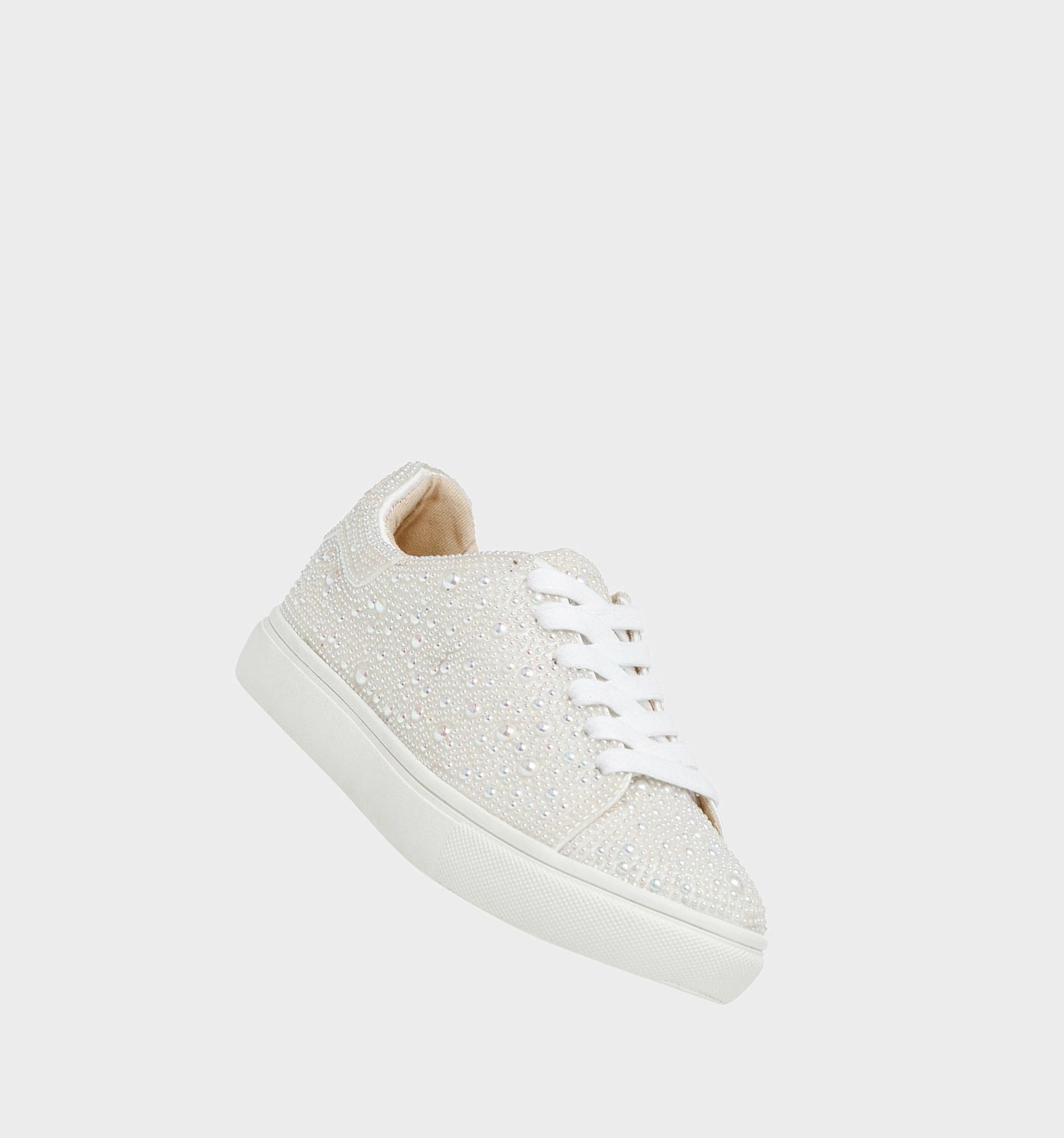 White Women's Betsey Johnson Sidny Sneakers | CATHJVN-54